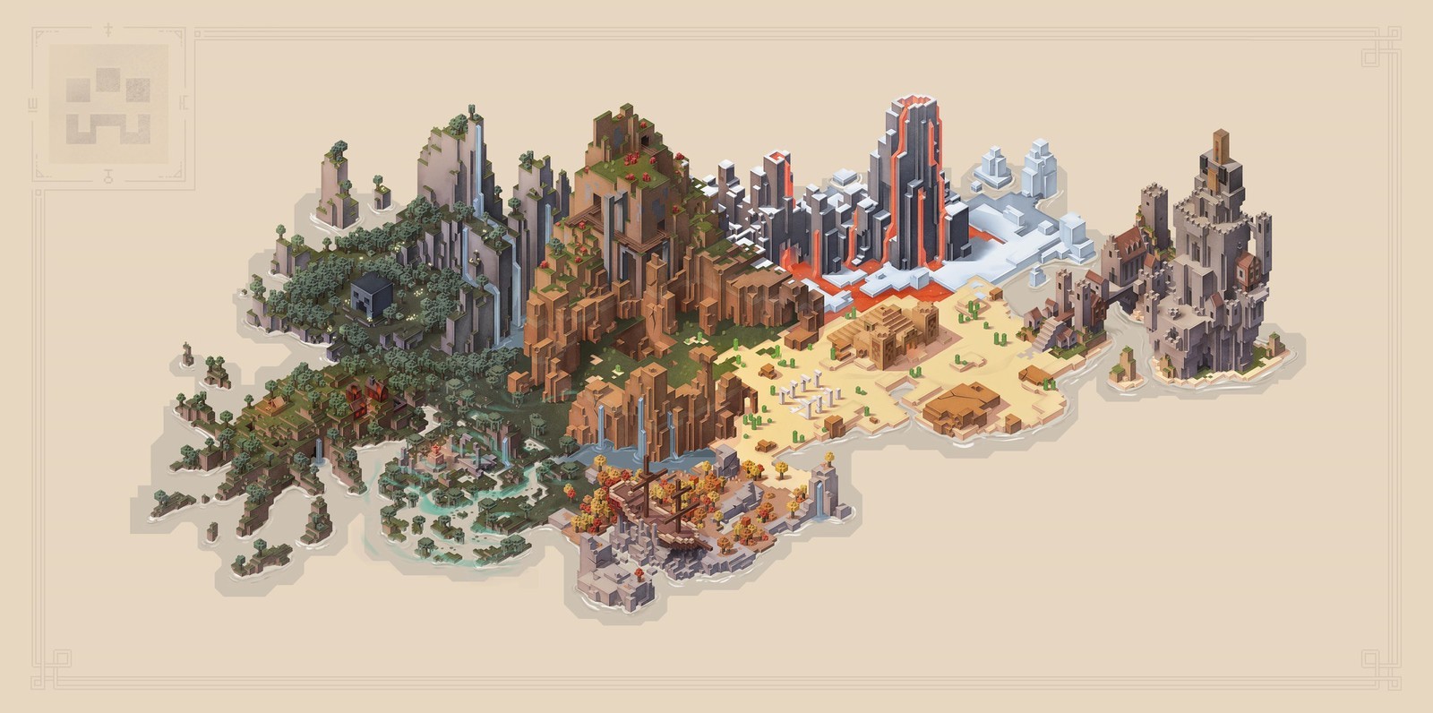 Dunia dan World Map Minecraft Dungeons diperlihatkan