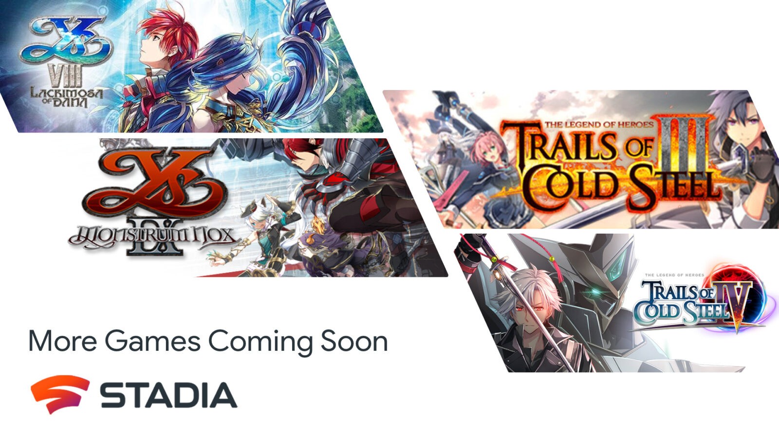 Trails of Cold Steel Ys Stadia