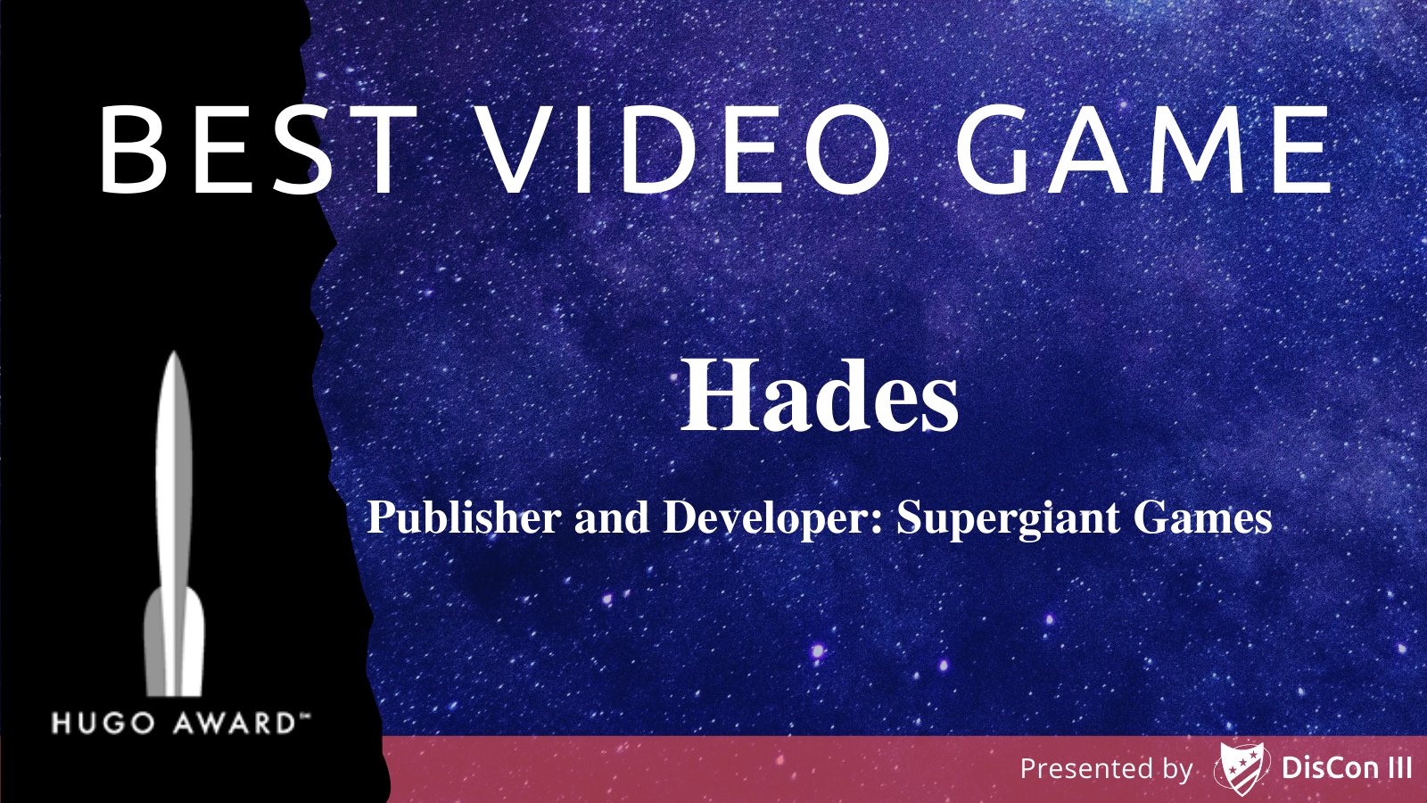 Hades Menangkan Video Game Terbaik di Hugo Award